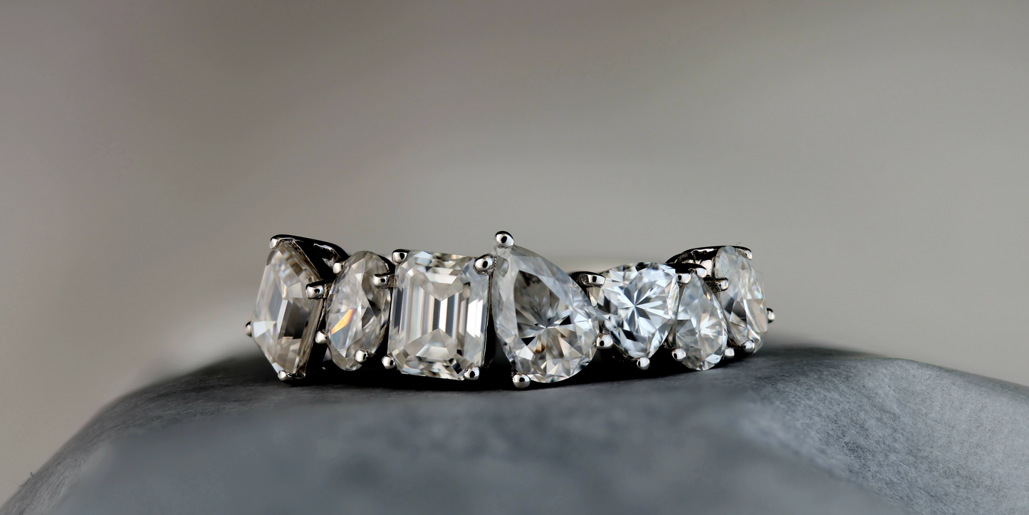 Mixed Shape Wedding Band