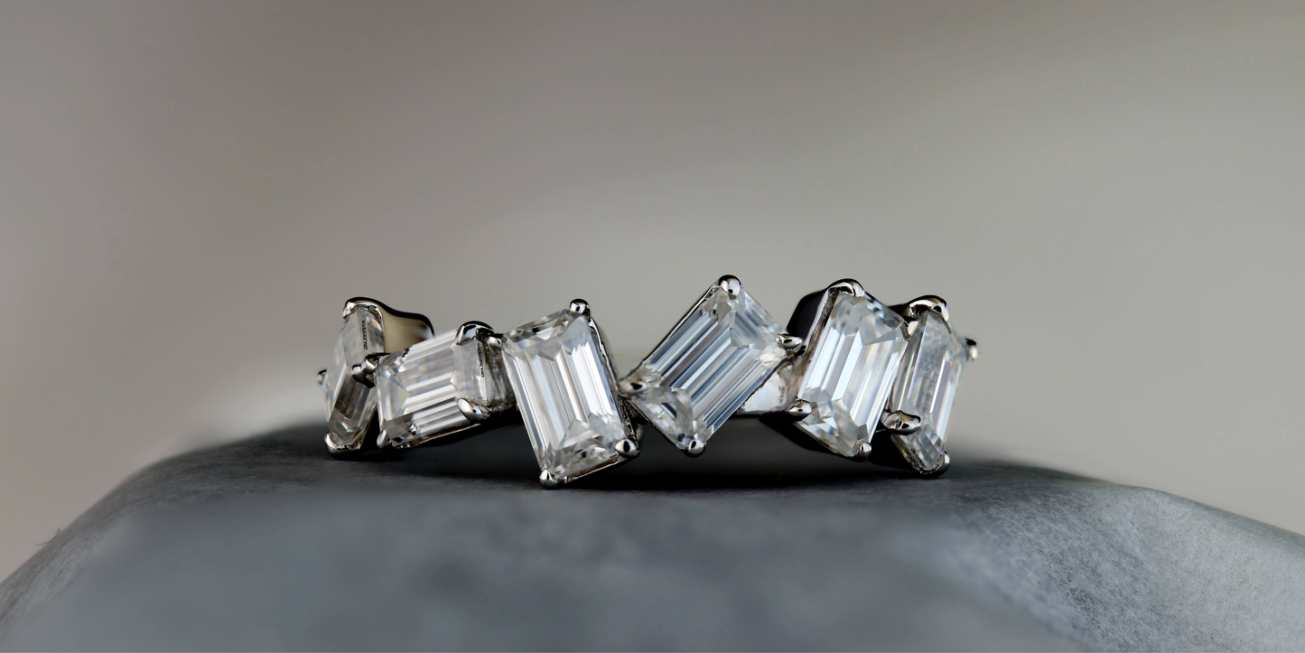 Emerald Wedding Band