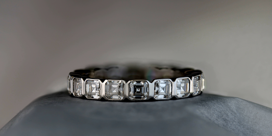 Assher Bezel Eternity Band